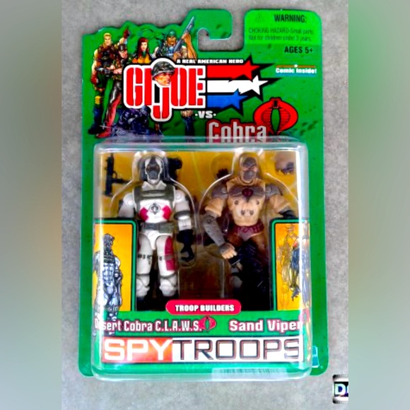 VTG Y2K 2003 GI JOE VS COBRA SPY TROOPS DESERT COBRA CLAWS SAND VIPER HASBRO TOY - Picture 6 of 6